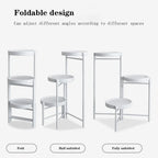 Metal Potted Plant Stand Foldable Multi-Tier Flower Shelf With Detachable Trays Display Rack For Corner Porch Garden Balcony