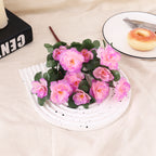 Outdoor Fall Artificial Red Azalea High Quality Flowers Bushes UV Resistant Decor Fake Flowers Home Decorations Small For Garden