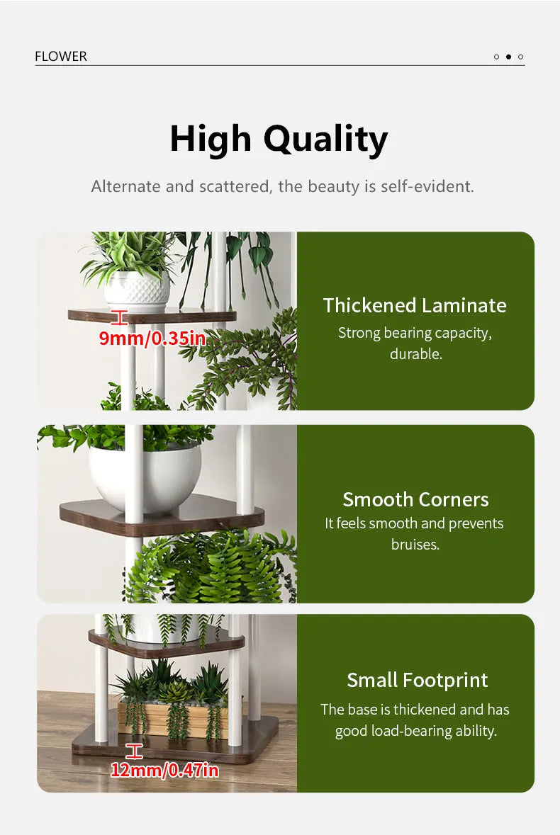 Plant Stand and Flower Stand Storage Shelf 4/5/6 Tier Flower Shelf Planter Rack Storage Organizer Display Indoor Garden Balcony