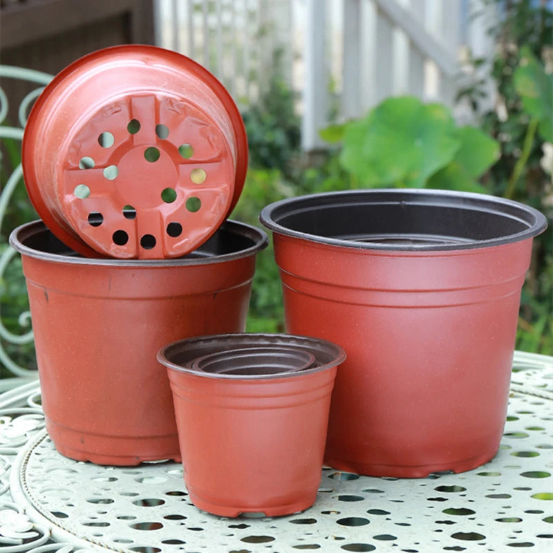 50/100pcs Seeding Nursery Pot Soft Plant Nursery Pots Flowerpot Plastic Grow Box Home Garden Planting Accessories 9-14cm