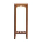 【Breeins】2-Tier Bamboo Plant Stand Classic Chinese Style Flower Stand Home Office Decoration Freestanding