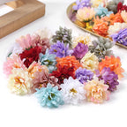 10/20/50Pcs Artificial Rose Mini Silk Flower Heads Simulated Flower Home Room Decoration DIY Wreath Accessories Wedding Decor