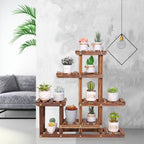 Multi Tier Solid Pine Wood Plant Stand Holder Indoor Outdoor Flower Pot Succulent Rack Display Storage Shelf
