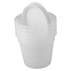 5pcs Clear Nursery Pots Garden Planting Pot Orchid Pot With Saucers Plastic Breathable Pot With Tray Repotting Pot With Holes