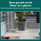 Thickened New Transparent Green Mountain Pot Root Control Pot Rose Green Rose Plastic Flower Pot Gallon Round