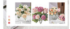 7 Heads Artificial Flowers Silk Peony Rose Hydrangea Bouquet Home Decorations Party Wedding Bride Fake Plants