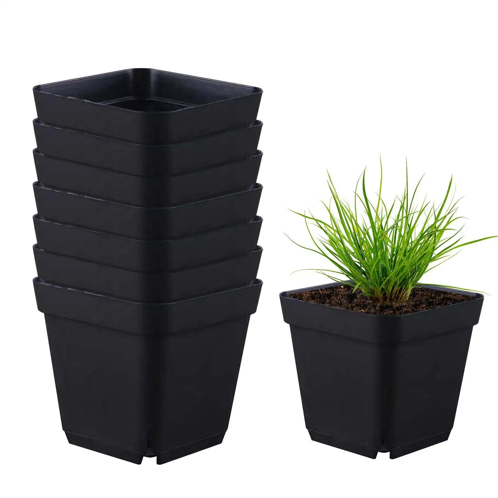 Seedling Pots 100pcs Seeding Nursery Pot Soft Plant Nursery Pots Flowerpot Plastic Grow Box Home Garden Planting Accessories