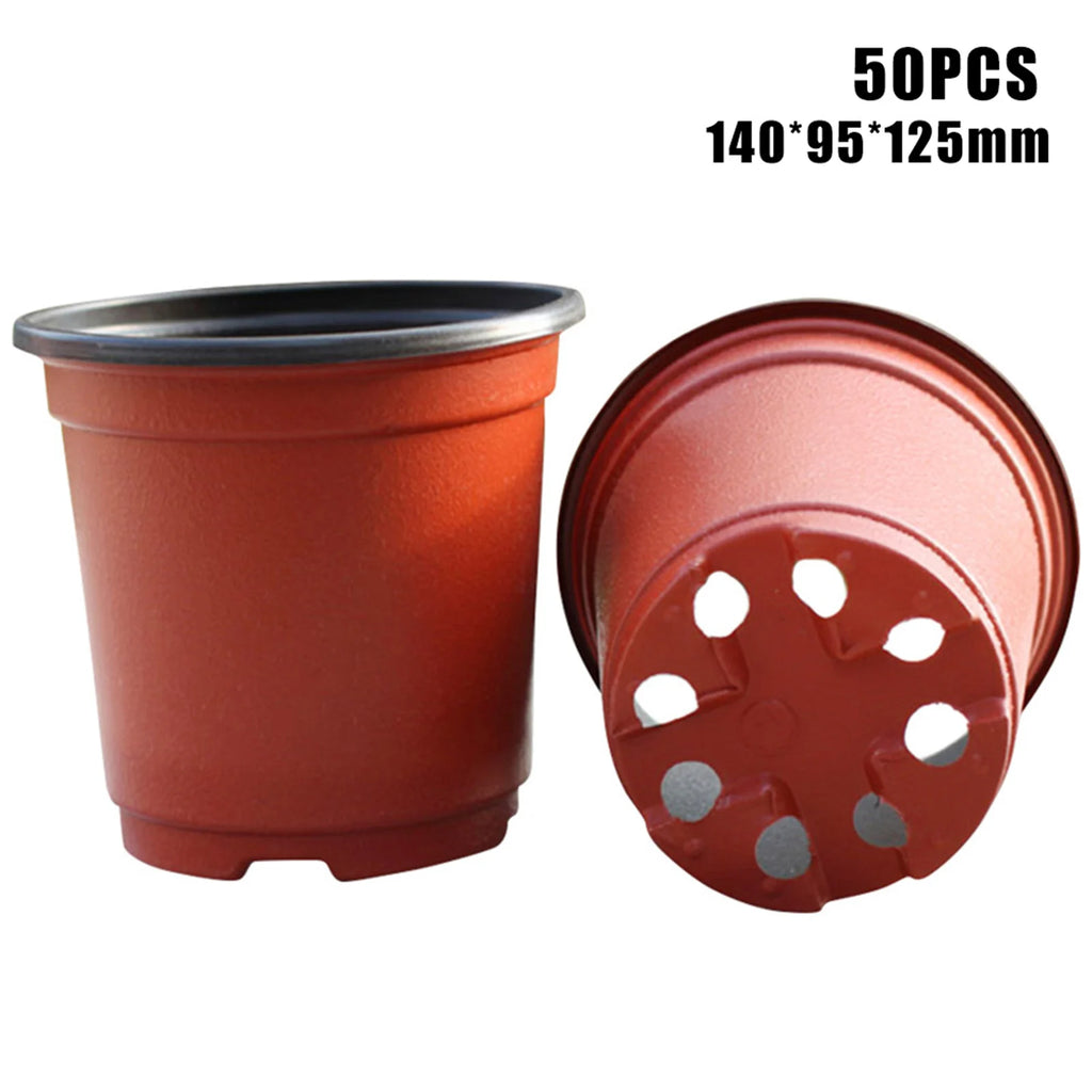 50/100pcs Seeding Nursery Pot Soft Plant Nursery Pots Flowerpot Plastic Grow Box Home Garden Planting Accessories 9-14cm