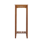【Breeins】2-Tier Bamboo Plant Stand Classic Chinese Style Flower Stand Home Office Decoration Freestanding