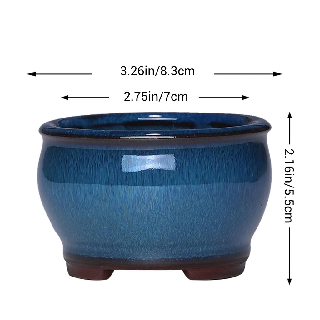 Ceramic Succulent Flower Pot Ceramic Plant Pots with Drainage Holes for Windowsills Shelves Gardens and Patios