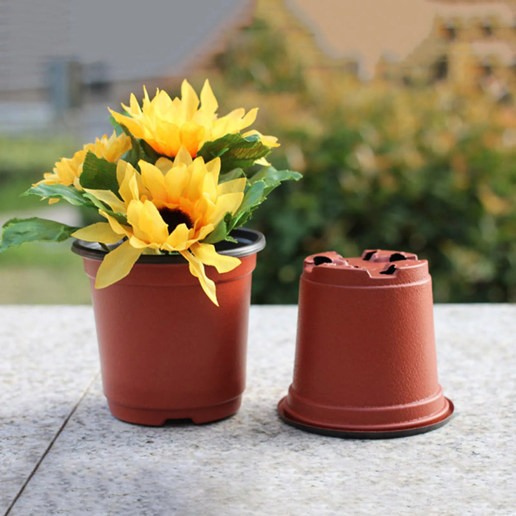 50/100pcs Seeding Nursery Pot Soft Plant Nursery Pots Flowerpot Plastic Grow Box Home Garden Planting Accessories 9-14cm