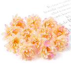 10/20/50Pcs Artificial Rose Mini Silk Flower Heads Simulated Flower Home Room Decoration DIY Wreath Accessories Wedding Decor