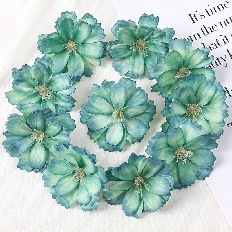 10/20/50Pcs Artificial Flowers Rose Head For Home Decor Fake Flower DIY Craft Wreath Accessories For Marriage Wedding Decoration