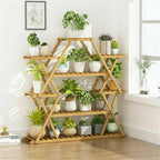 Large Wood Plant Stand Garden Shelves Flower Display Rack for Indoor Outdoor