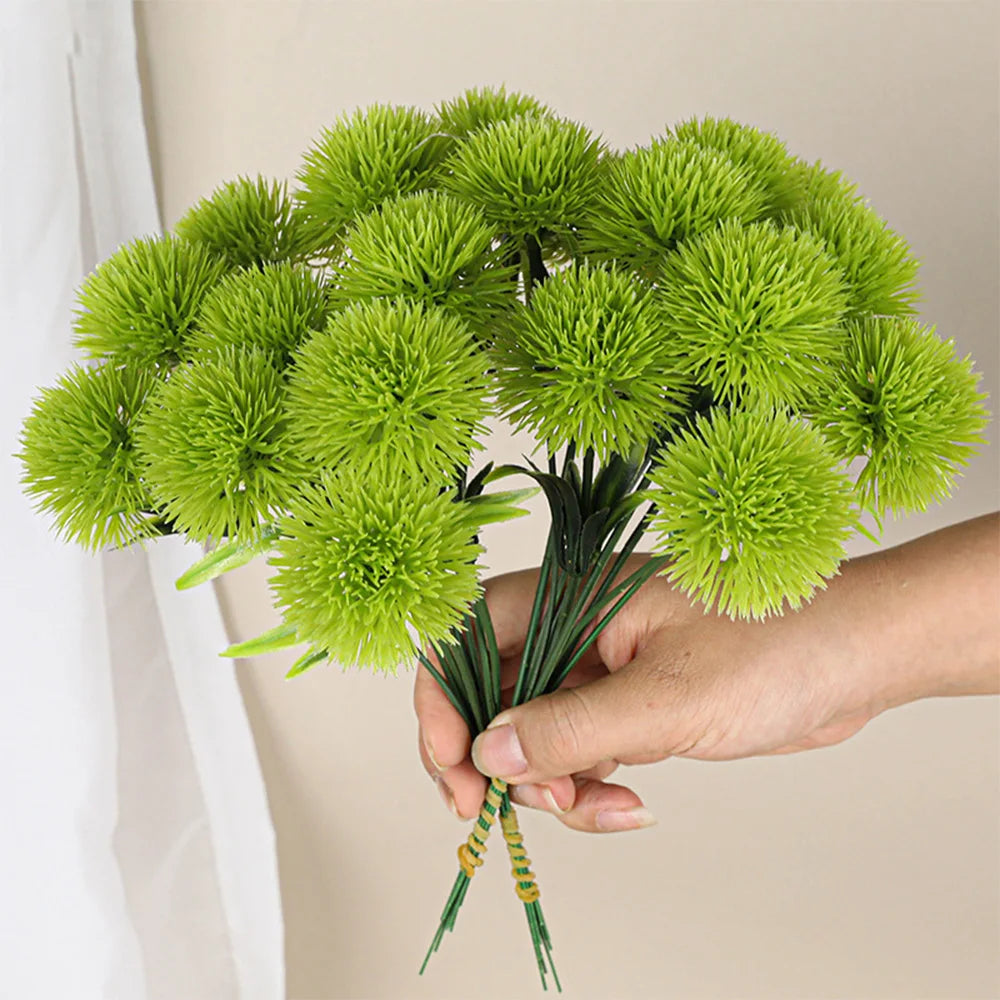 10PCS Mixed Artificial Dandelion Flowers Plastic Fake Flower Bouquet for Wedding Table Arrangement DIY Home Party Decoration