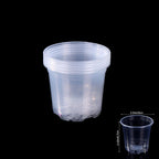 5 Pieces 6 Sizes 3/3.5/4/5/6/7 Inches Greenhouse Transparent Plastic Flowerpot Drainage Hole Pot Breathable Nursery Flower Pot