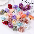 10/20/50Pcs Artificial Rose Mini Silk Flower Heads Simulated Flower Home Room Decoration DIY Wreath Accessories Wedding Decor