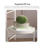 Metal Potted Plant Stand Foldable Multi-Tier Flower Shelf With Detachable Trays Display Rack For Corner Porch Garden Balcony