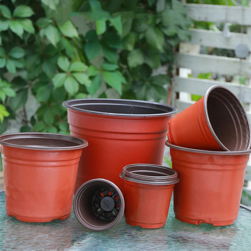 50/100pcs Seeding Nursery Pot Soft Plant Nursery Pots Flowerpot Plastic Grow Box Home Garden Planting Accessories 9-14cm