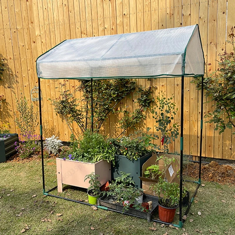 Portable Winter Greenhouse With Frost Proof Cover And Windproof Design For Balcony Plant Shelf Outdoor Garden Use With Rain