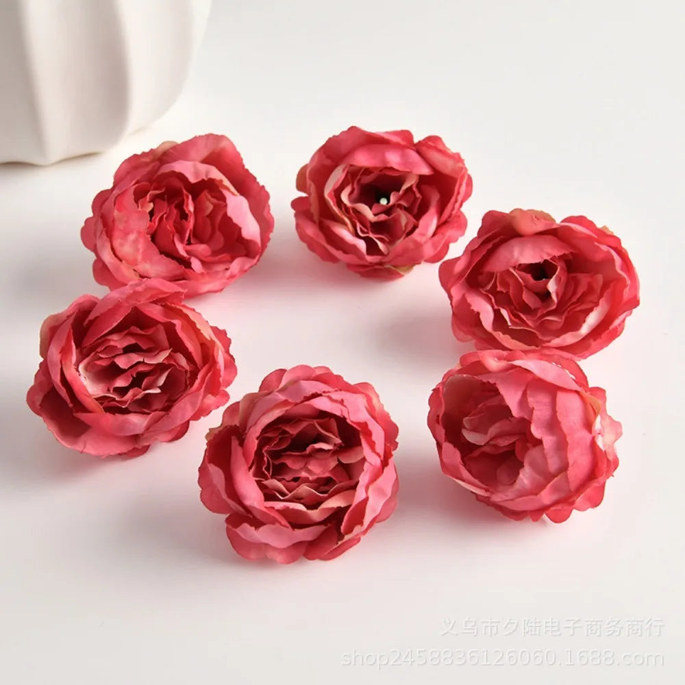10/20Pcs Rose Artificial Flowers Heads for Home Decortion Party Wedding Decor Accessories Garden Crafts Manual Christmas Wreath
