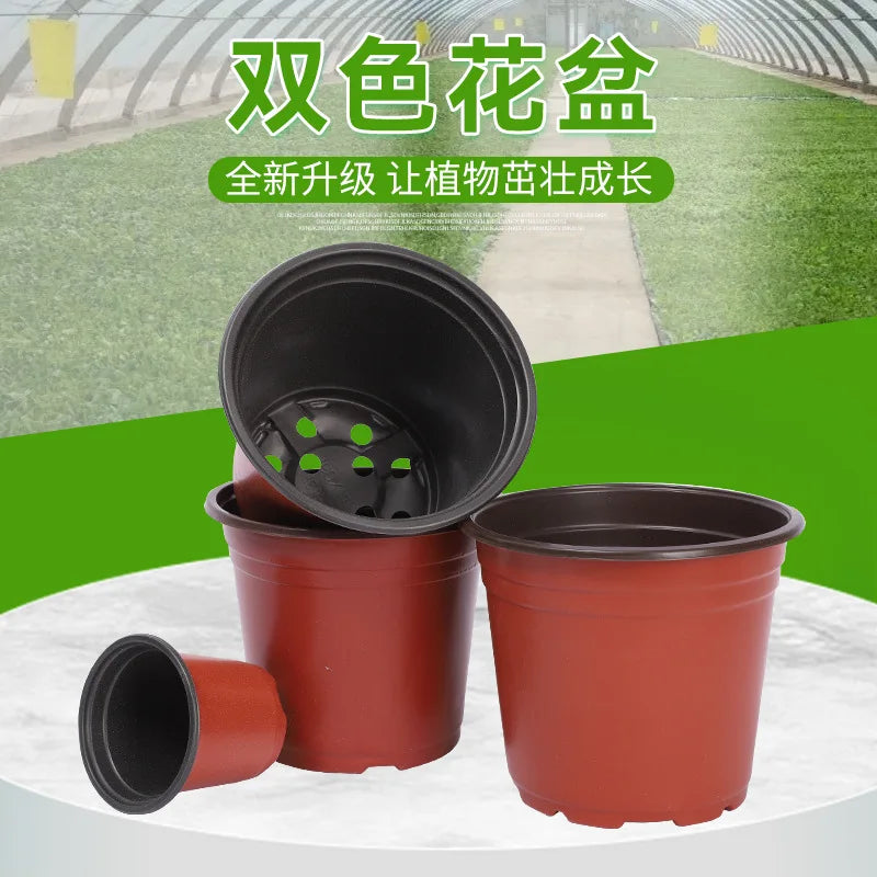 50/100pcs Seeding Nursery Pot Soft Plant Nursery Pots Flowerpot Plastic Grow Box Home Garden Planting Accessories 9-14cm