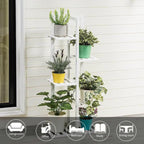 Wooden multi-layer flower pot rack, potted plant display rack, multi-functional storage rack