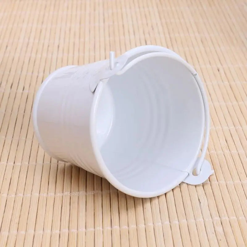 H55E Mini Flower Pot with Handle Round Mouth Small Plant Organization Pot