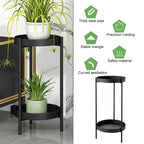 Plant Stand For Flowers Metal Storage Shelf 2 Tier Flower Shelf Planter Rack Indoor Display Stand Pot Rack Organizer Shelves