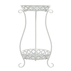 Double-layer retro metal plant stand flower pot display stand European style garden balcony flower pot rack