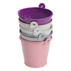 H55E Mini Flower Pot with Handle Round Mouth Small Plant Organization Pot