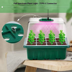 Timing Dimming Seedling Pots with Lights 12 Holes Thickened High Cover with Lights Seedling Pots Seedling Box Fill Light