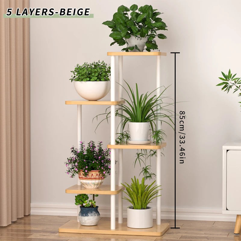 Plant Stand Stand For Flowers Wooden Shelf 5/6/8Layers Display Stand Storage Shelf Pot Rack Organizer Home Garden Decoration