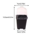 5Pcs Square Small Flower Pot Nursery Pot With Humidity Dome Transparent Gardening Pot Square Flower Starting Pots