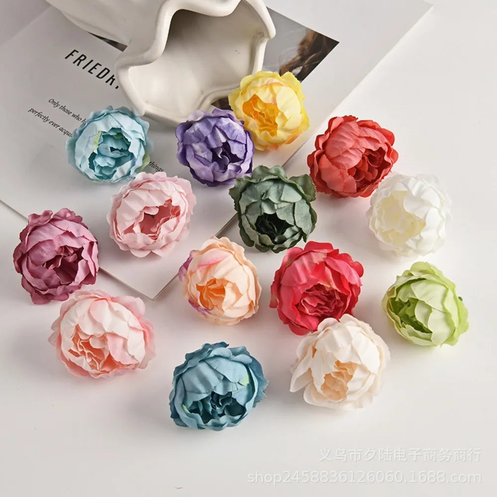 10/20Pcs Rose Artificial Flowers Heads for Home Decortion Party Wedding Decor Accessories Garden Crafts Manual Christmas Wreath