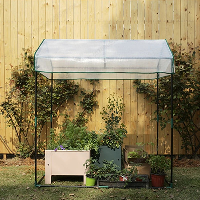 Portable Winter Greenhouse With Frost Proof Cover And Windproof Design For Balcony Plant Shelf Outdoor Garden Use With Rain