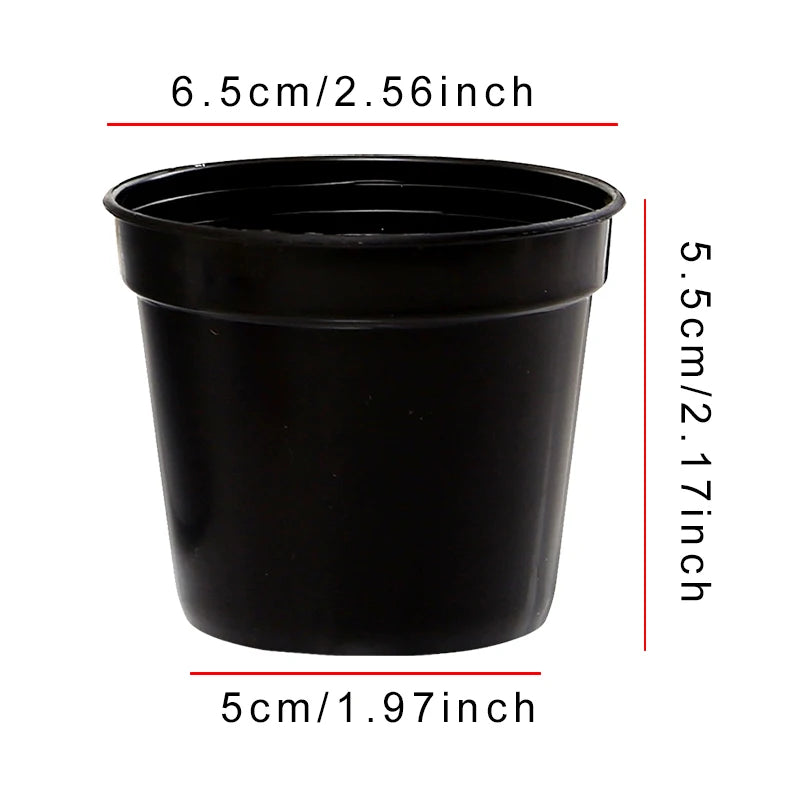 20 PCS Mini Seedling Pot Set Round Plastic Flowerpot Nursery with Drainage Holes Useful Garden Accessories Seedling Supplies ZYF