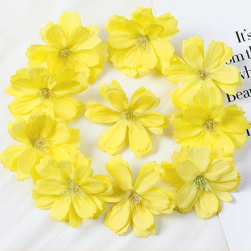 10/20/50Pcs Artificial Flowers Rose Head For Home Decor Fake Flower DIY Craft Wreath Accessories For Marriage Wedding Decoration