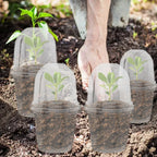 5Pcs Seedling Nursery Pots Transparent Pastic Flower Plant Seed Stater Cup with Cover Garden Mini Flowerpot Humidity Dome