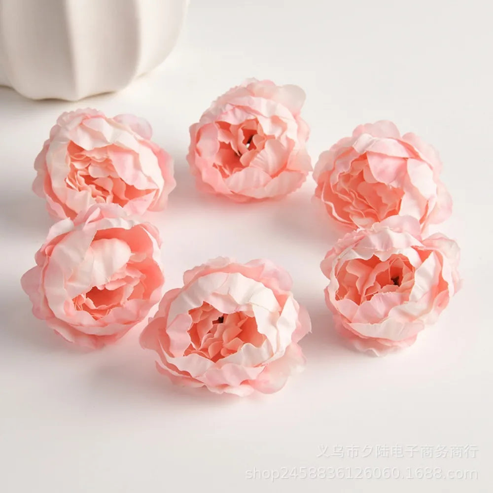 10/20Pcs Rose Artificial Flowers Heads for Home Decortion Party Wedding Decor Accessories Garden Crafts Manual Christmas Wreath