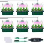 Timing Dimming Seedling Pots with Lights 12 Holes Thickened High Cover with Lights Seedling Pots Seedling Box Fill Light