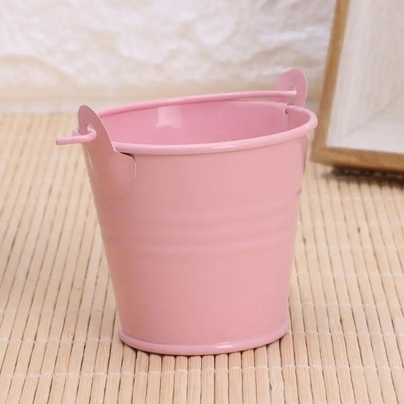 H55E Mini Flower Pot with Handle Round Mouth Small Plant Organization Pot