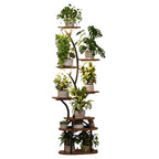 Plant Stand Indoor with Grow Lights, 8 Tiered 62" Tall Metal Plant Shelf Display Rack with 3-Head Grow Light Strips for Indoor
