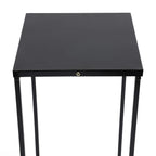 2PCS Black Plant Stand Metal Square Flower Holder Durable Rack Patio Garden For Living Room Decor