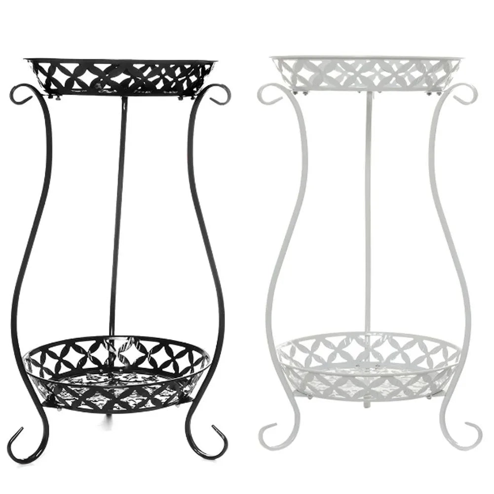 【Lifeideas】2 Tier Tall Vintage Metal Plant Stand