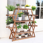 Large Wood Plant Stand Garden Shelves Flower Display Rack for Indoor Outdoor