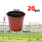 20pcs Plastic Flowerpots Simple Nursery Seedling Pot Flowers Seed Breeding Planters Container Box Garden Supplies Tool