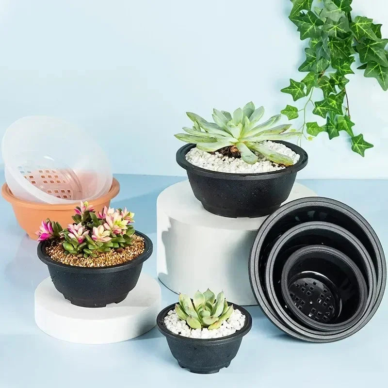 Large New Succulent Plant Pot Plastic Round Succulent Plant Pot Low Pot