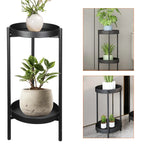Plant Stand For Flowers Metal Storage Shelf 2 Tier Flower Shelf Planter Rack Indoor Display Stand Pot Rack Organizer Shelves