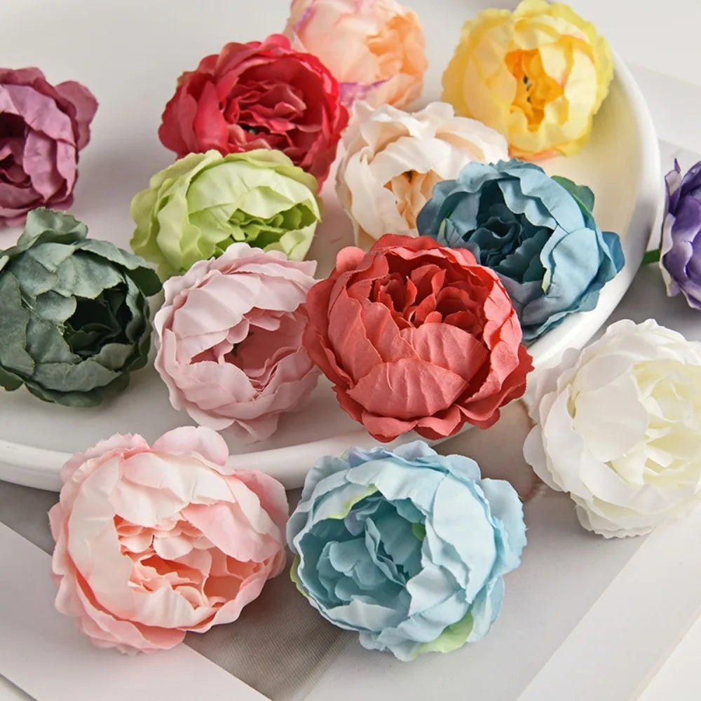 10/20Pcs Rose Artificial Flowers Heads for Home Decortion Party Wedding Decor Accessories Garden Crafts Manual Christmas Wreath